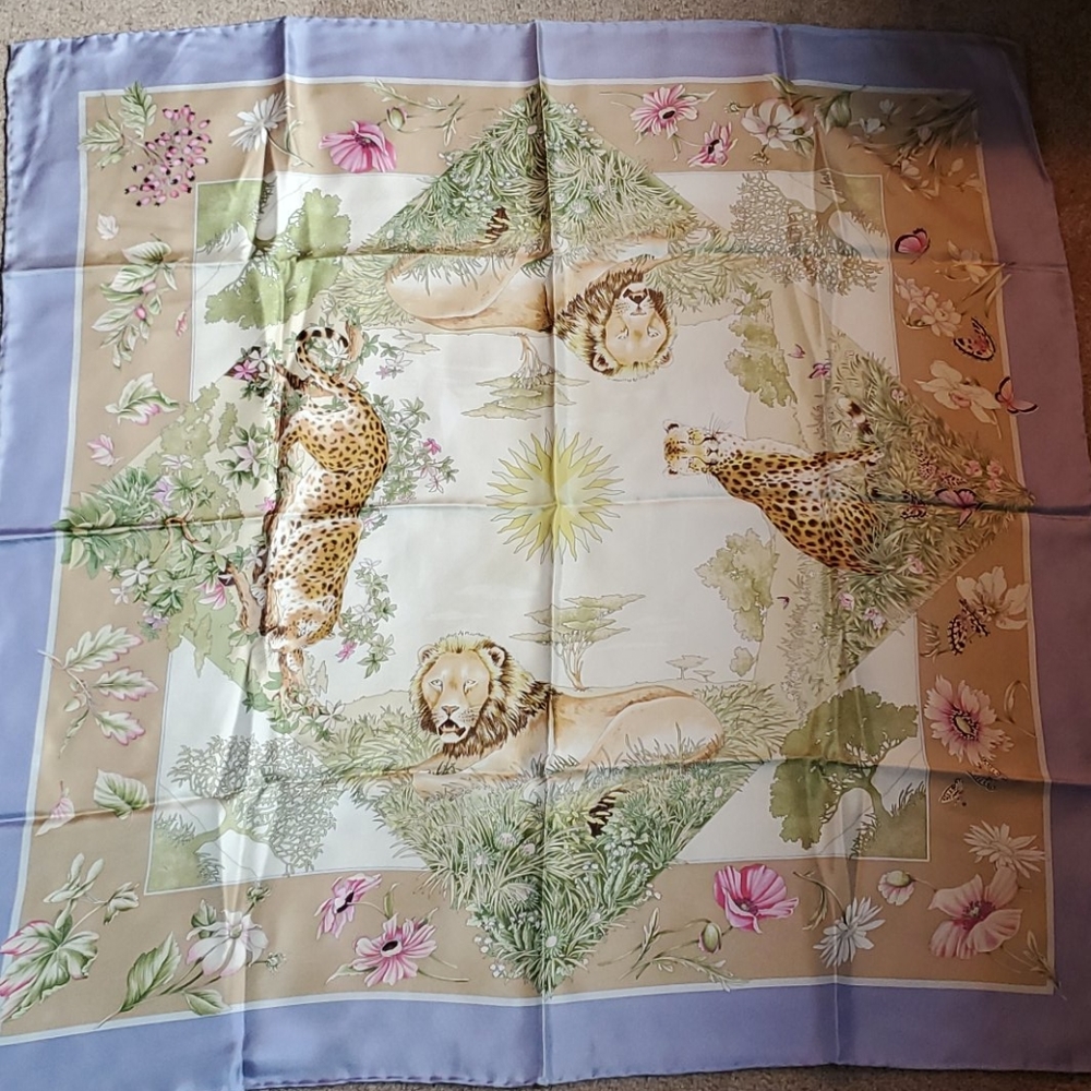 Silk carlisle scarf
